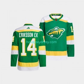 Pánské Hokejový Dres Minnesota Wild Joel Eriksson Ek 14 Adidas 2022-2023 Reverse Retro Zelená Authentic